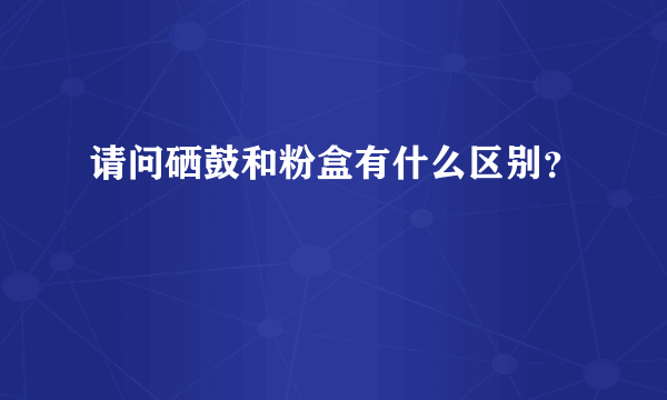 请问硒鼓和粉盒有什么区别？