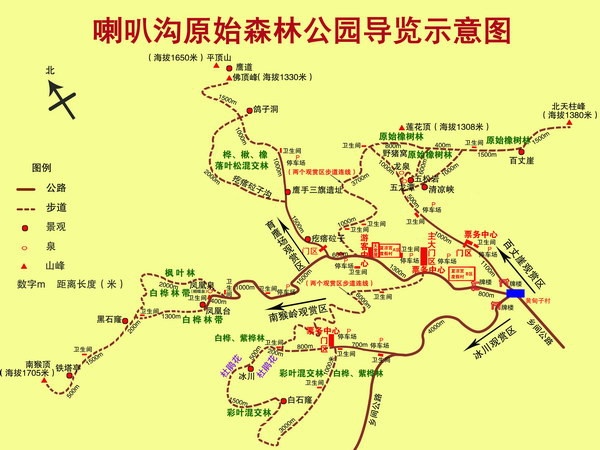 喇叭沟门国家森林公园的交通路线