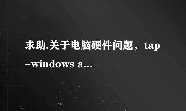 求助.关于电脑硬件问题，tap-windows adapter v9是什么