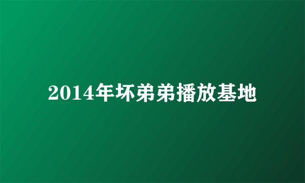 2014年坏弟弟播放基地