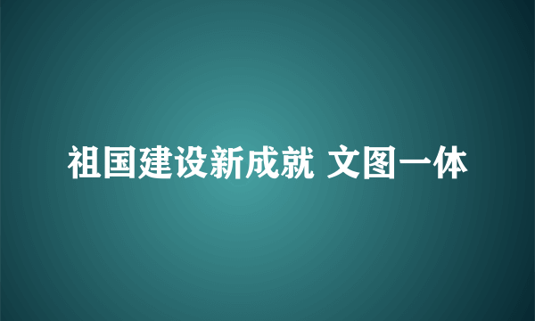 祖国建设新成就 文图一体