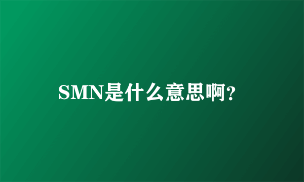 SMN是什么意思啊？