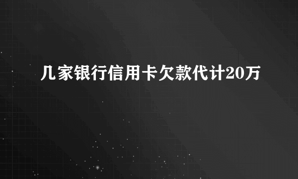 几家银行信用卡欠款代计20万