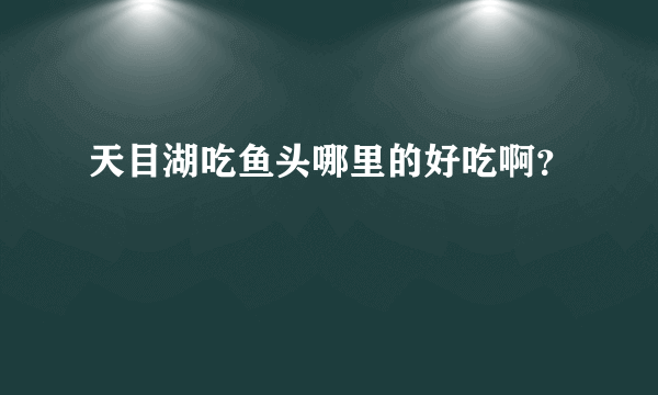 天目湖吃鱼头哪里的好吃啊？