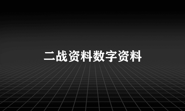 二战资料数字资料