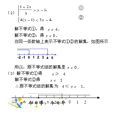 速求二元一次不等式组计算题 （带答案）