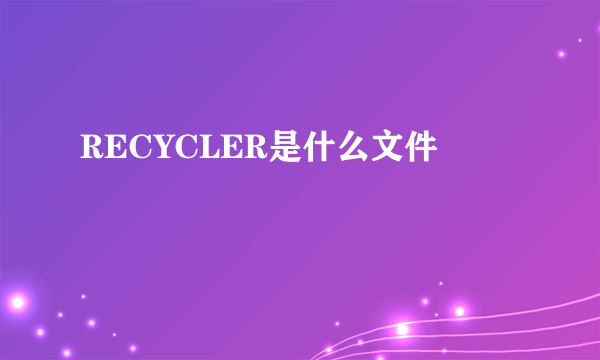 RECYCLER是什么文件