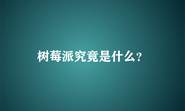 树莓派究竟是什么？