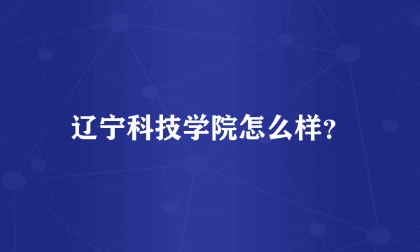 辽宁科技学院怎么样？