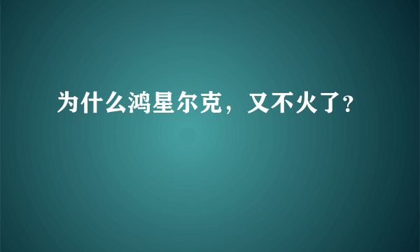 为什么鸿星尔克，又不火了？