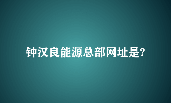 钟汉良能源总部网址是?